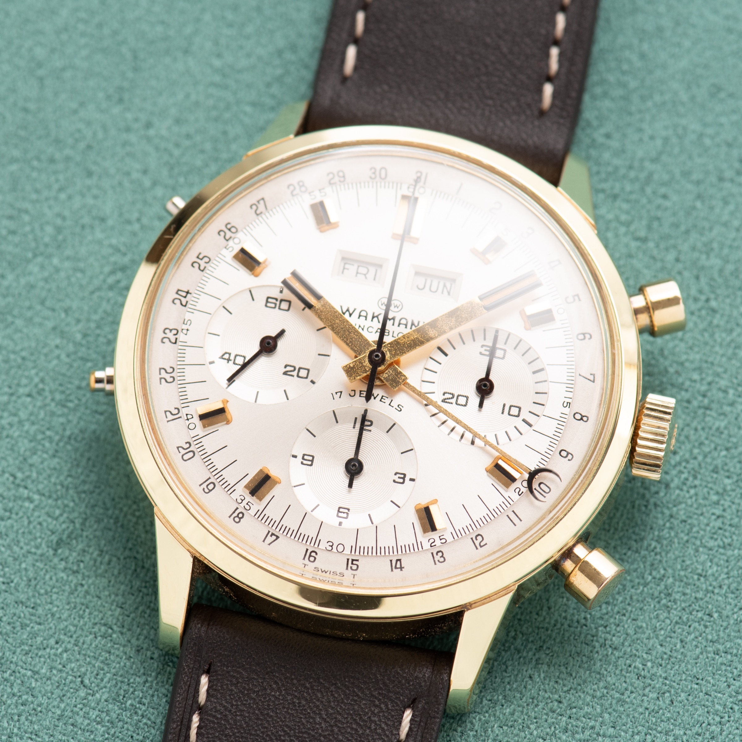 Vue de Wakmann Triple Date Chronograph — Cal. Valjoux 730 — 1970